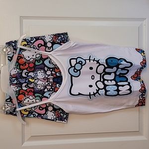 Women's Hello Kitty Pajamas Set 2 Piece Camisole and Shorts